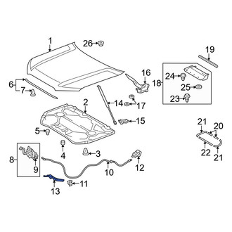 Toyota OE - Front Hood Latch Cover