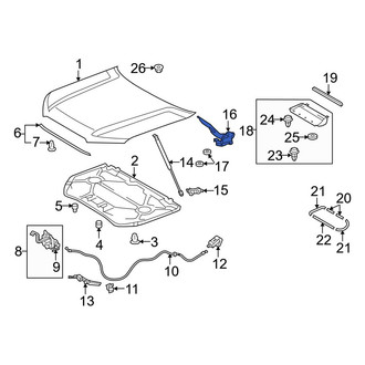 Toyota OE - Front Right Hood Hinge