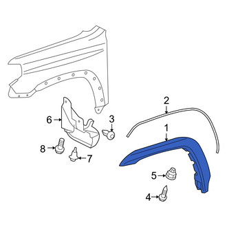 Toyota OE - Rear Left Rearward Fender Flare