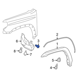 Toyota OE - Rear Lower Door Molding Clip
