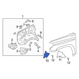 Toyota OE - Rear Fender Splash Shield
