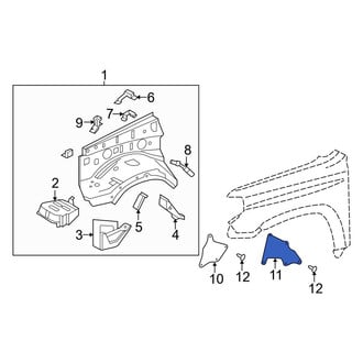 Toyota OE - Rear Fender Splash Shield