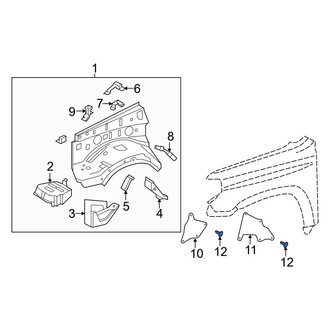 Toyota OE - Front Inner Fender Apron Clip