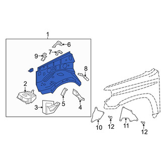 Toyota OE - Front Right Fender Apron Assembly