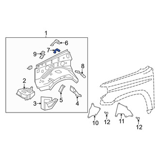Toyota OE - Rear Right Fender Apron Reinforcement Bracket