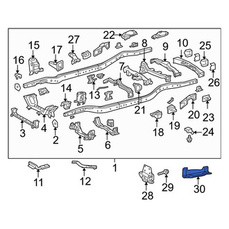 Toyota OE - Left Trailer Hitch Bracket