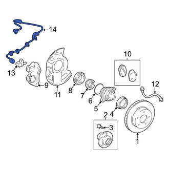 Toyota OE - Front Left ABS Wheel Speed Sensor Wiring Harness