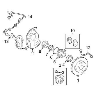 Toyota OE - Front Suspension - Brake Components (Limited / SR5 RWD)