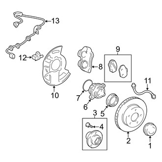 Toyota OE - Front Suspension - Brake Components (4WD)