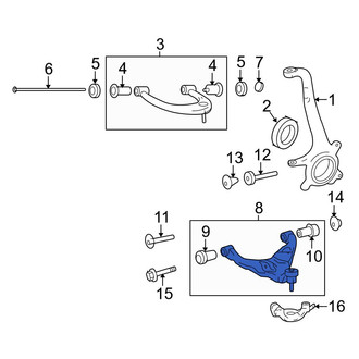 Toyota OE - Front Left Lower Suspension Control Arm