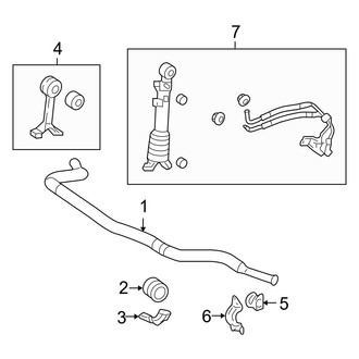 Toyota OE - Front Suspension - Stabilizer Bar & Components (With Dynamic Suspension), (TRD Off-Road)