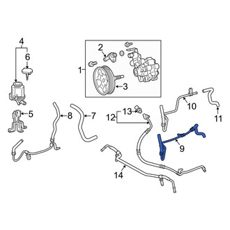 Toyota OE - Front Lower Power Steering Line