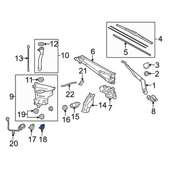 Toyota OE - Back Glass Washer Pump