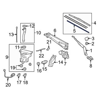 Toyota OE - Front Right Wiper Blade Refill