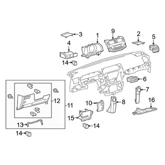 Toyota OE - Instrument Panel Components