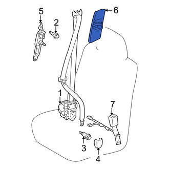 Toyota OE - Front Left Seat Belt Anchor Plate Cover