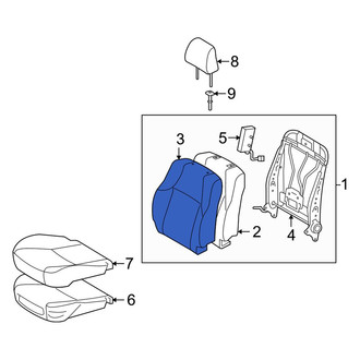 Toyota OE - Front Left Seat Back Cushion Cover
