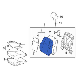 Toyota OE - Front Left Seat Back Cushion Cover