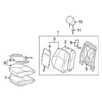 Toyota OE - Seats & Tracks - Passenger Seat Components (W/O Ventilated, With Power)
