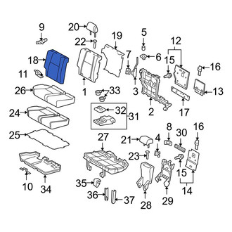 Toyota OE - Rear Right Seat Back Cushion Cover