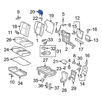 Toyota OE - Center Left Headrest