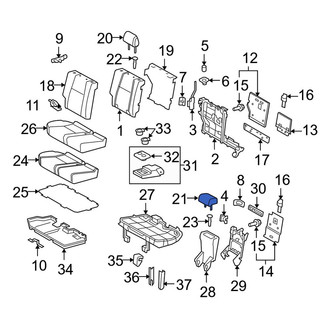 Toyota OE - Center Right Headrest