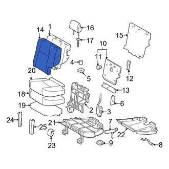 Toyota OE - Center Left Seat Back Cushion Cover