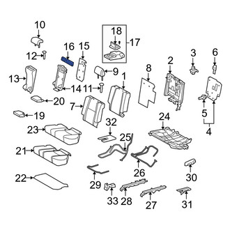 Toyota OE - Center Left Seat Back Cushion Cover