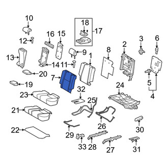 Toyota OE - Center Left Seat Back Cushion Cover