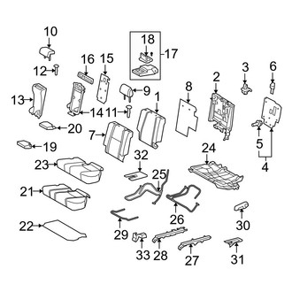 Toyota OE - Seats & Tracks - Second Row Seats (Left Side, With 3rd Row Seat), (Limited / SR5)