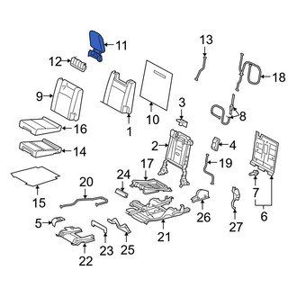 Toyota OE - Center Left Headrest