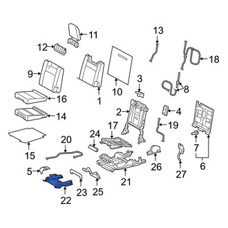 Toyota OE - Rear Right Seat Track Cover
