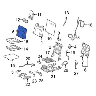 Toyota OE - Center Right Seat Back Cushion Cover
