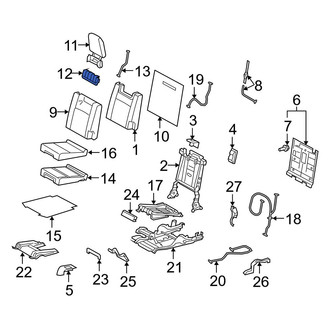 Toyota OE - Rear Left Headrest Cover