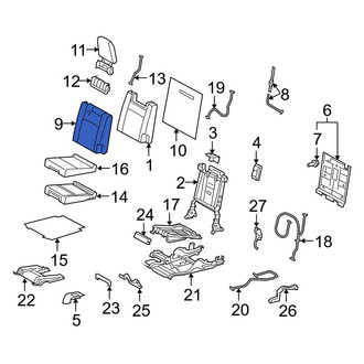 Toyota OE - Center Left Seat Back Cushion Cover