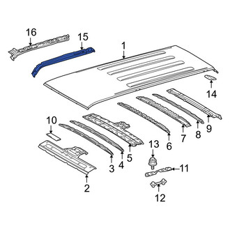 Toyota OE - Left Roof Side Rail Reinforcement