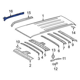 Toyota OE - Left Inner Roof Side Rail