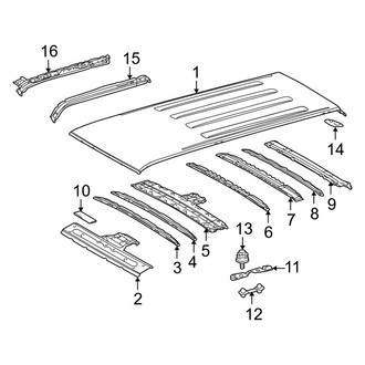 Toyota OE - Roof & Components (W/O Sunroof)