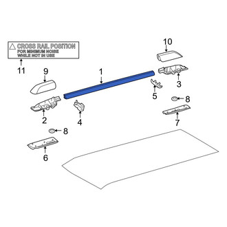 Toyota OE - Left Roof Luggage Carrier Side Rail