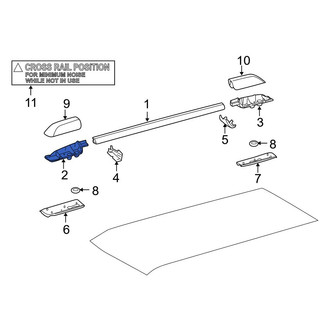 Toyota OE - Front Left Roof Luggage Carrier Support