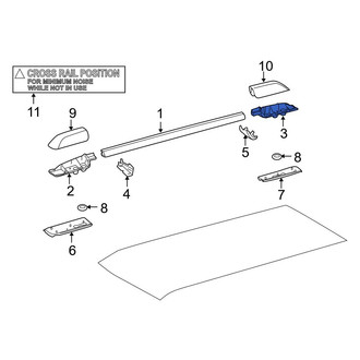 Toyota OE - Rear Right Roof Luggage Carrier Support