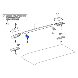 Toyota OE - Rear Right Roof Luggage Carrier Support