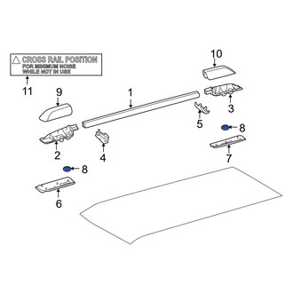 Toyota OE - Roof Luggage Carrier Side Rail Seal