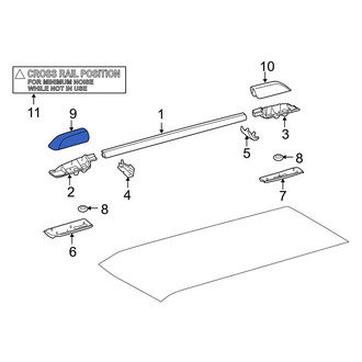 Toyota OE - Rear Left Upper Roof Rack Cover