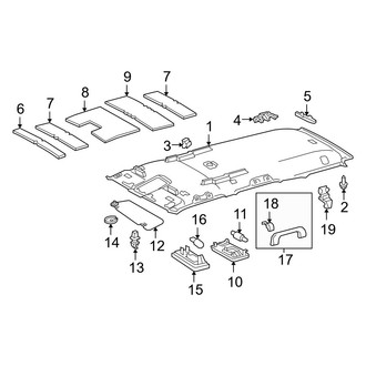 Toyota OE - Roof - Interior Trim (W/O Sunroof)
