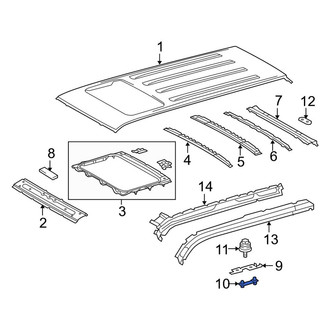 Toyota OE - Lower Roof Luggage Carrier Side Rail Bracket
