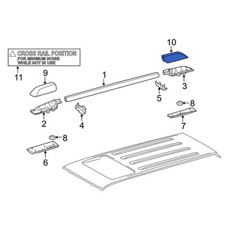 Toyota OE - Rear Left Upper Roof Rack Cover