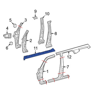 Toyota OE - Right Rocker Panel Reinforcement