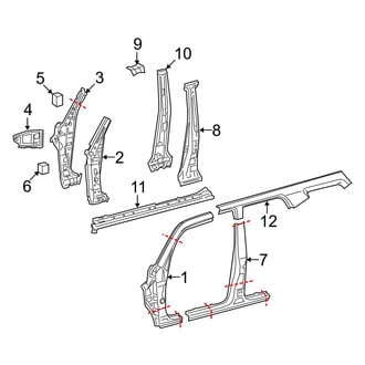 Toyota OE - Pillars, Rocker & Floor - Center Pillar & Rocker
