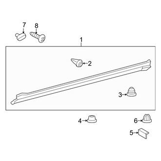 Toyota OE - Pillars, Rocker & Floor - Exterior Trim (W/O Body Color)